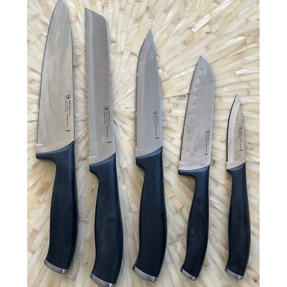 Henckels Assure Knife Set 5 Piece Knives‎ Serrated Stainless Steel Black Handle - Picture 2 of 4